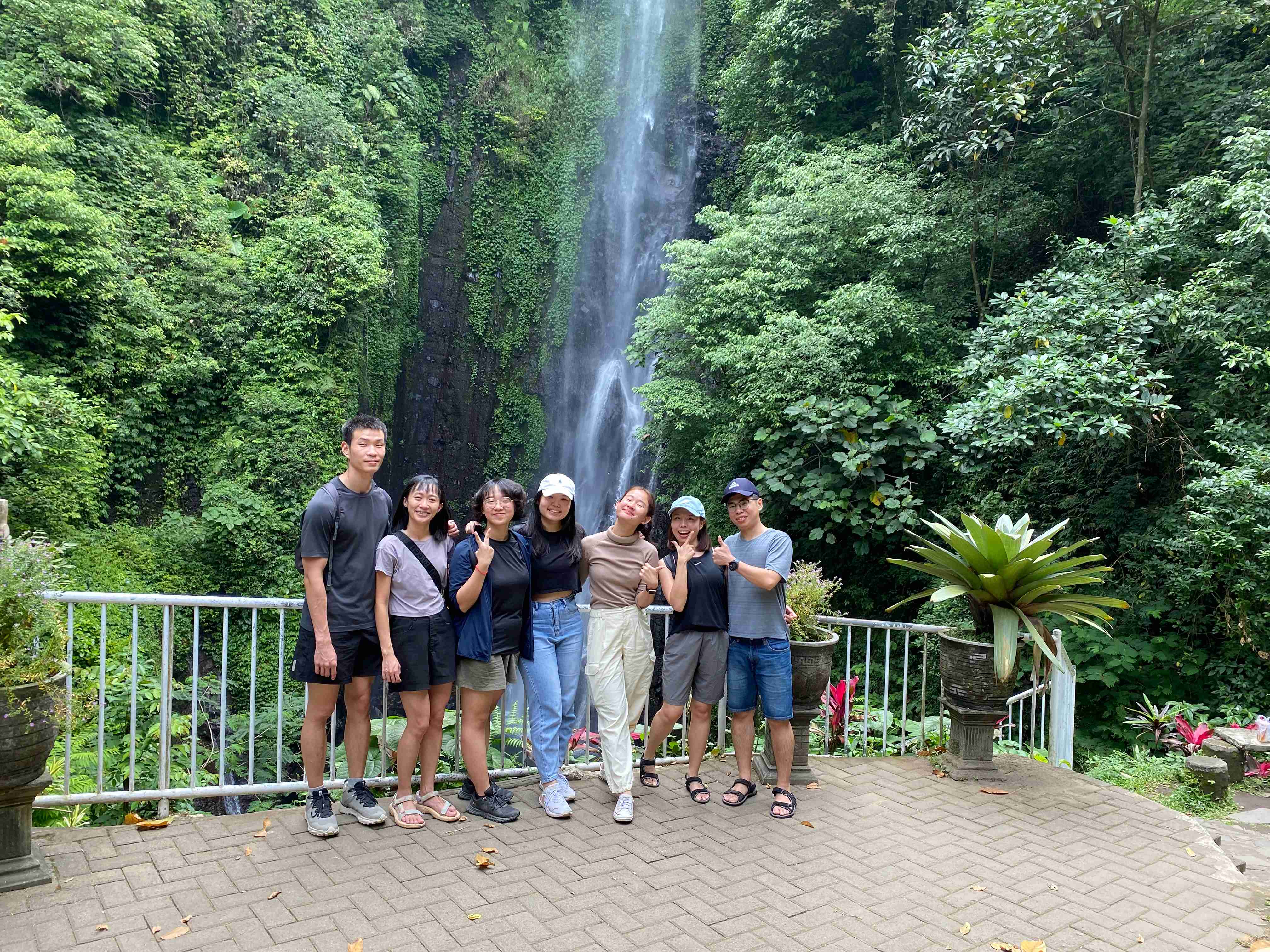 tourist in madakaripura waterfall